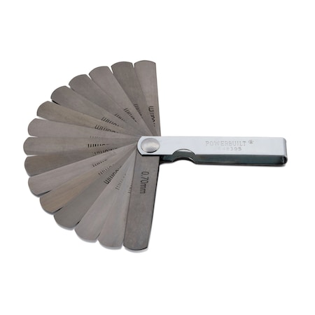 Powerbuilt 15 Blade Metric Thickness Gauge 648395